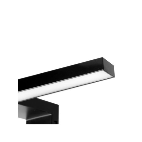 Foco LED negro para espejo de baño VIRGO, 300 mm, luz blanca fría 6000K