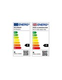Foco LED cilíndrico para espejo de baño GEMINI, 233 mm, luz blanca natural 4000K, cromado