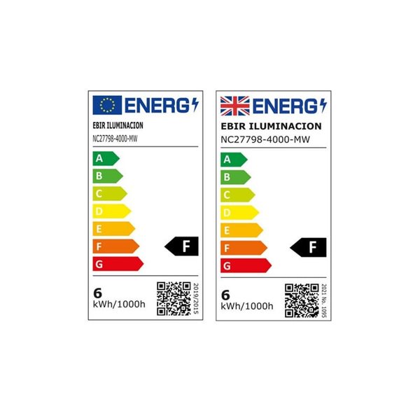Foco LED cilíndrico para espejo de baño GEMINI, 233 mm, luz blanca natural 4000K, cromado