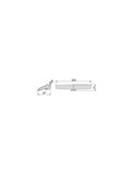 Foco LED cilíndrico para espejo de baño GEMINI, 233 mm, luz blanca natural 4000K, cromado