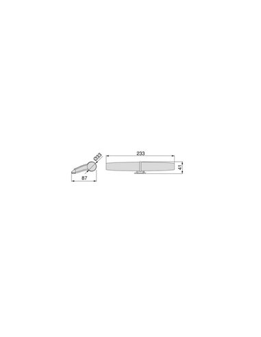 Foco LED cilíndrico para espejo de baño GEMINI, 233 mm, luz blanca natural 4000K, cromado