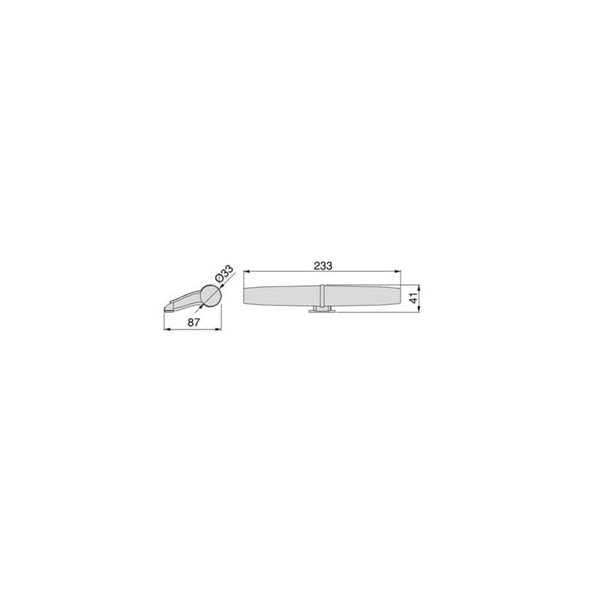 Foco LED cilíndrico para espejo de baño GEMINI, 233 mm, luz blanca natural 4000K, cromado
