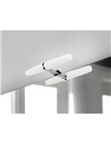 Foco LED cilíndrico para espejo de baño GEMINI, 233 mm, luz blanca natural 4000K, cromado