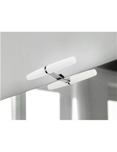 Foco LED cilíndrico para espejo de baño GEMINI, 233 mm, luz blanca natural 4000K, cromado 2