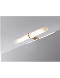 Foco LED cilíndrico para espejo de baño GEMINI, 233 mm, luz blanca natural 4000K, cromado