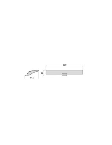 Foco LED para espejo de baño ARIES, 300 mm, luz blanca fría 5700K, cromado