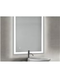 Espejo de baño HERACLES rectangular con iluminación LED frontal y decorativa, 600x800 mm, 34W