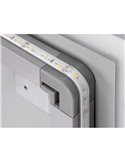 Espejo de baño HERACLES rectangular con iluminación LED frontal y decorativa, 600x800 mm, 34W