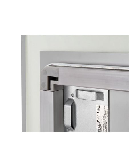 Espejo de baño HERACLES rectangular con iluminación LED frontal y decorativa, 600x800 mm, 34W