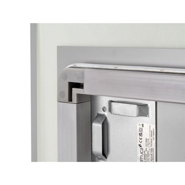 Espejo de baño HERACLES rectangular con iluminación LED frontal y decorativa, 600x800 mm, 34W