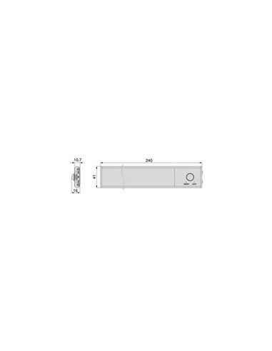 Aplique LED bajo mueble KAUS aluminio con sensor de movimiento, recargable, 3 tonos de luz, 24cm/40cm/60cm