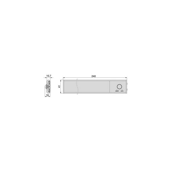 Aplique LED bajo mueble KAUS aluminio con sensor de movimiento, recargable, 3 tonos de luz, 24cm/40cm/60cm