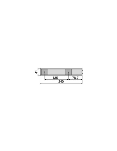 Aplique LED bajo mueble KAUS aluminio con sensor de movimiento, recargable, 3 tonos de luz, 24cm/40cm/60cm