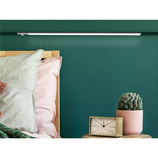 Lampe LED sous meuble KAUS, aluminium, avec détecteur de mouvement, rechargeable, 3 tons de lumière, 24cm/40cm/60cm