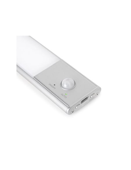 Aplique LED bajo mueble KAUS aluminio con sensor de movimiento, recargable, 3 tonos de luz, 24cm/40cm/60cm