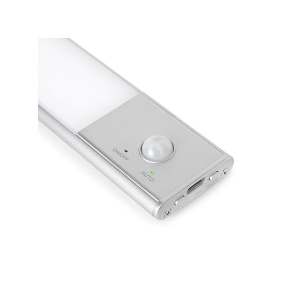Aplique LED bajo mueble KAUS aluminio con sensor de movimiento, recargable, 3 tonos de luz, 24cm/40cm/60cm