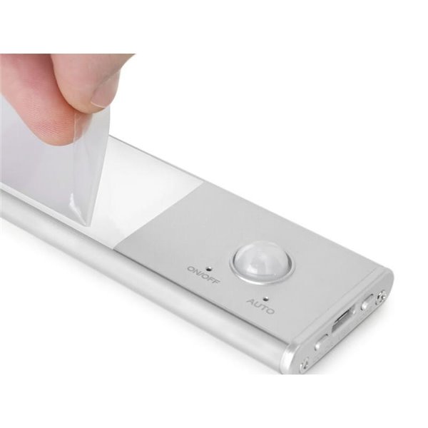 Aplique LED bajo mueble KAUS aluminio con sensor de movimiento, recargable, 3 tonos de luz, 24cm/40cm/60cm