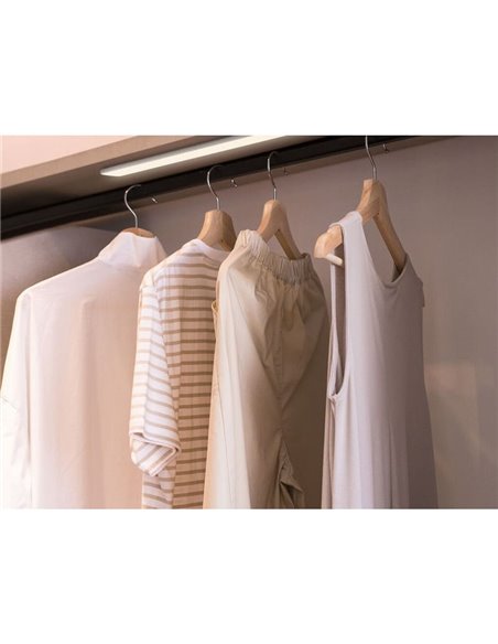 Luminária LED KAUS para armários em alumínio com sensor de proximidade, recarregável, 3 tons de luz, 24cm/40cm/60cm