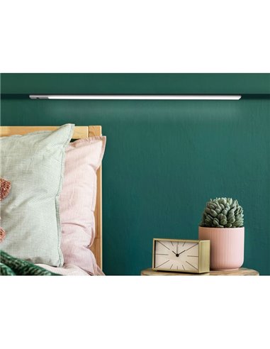  Aplique LED bajo mueble KAUS aluminio con sensor táctil de proximidad, recargable, 3 tonos de luz, 24cm/40cm/60cm
