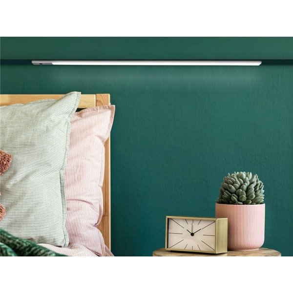 Lampe LED sous meuble KAUS en aluminium avec capteur tactile de proximité, rechargeable, 3 tons de lumière, 24cm/40cm/60cm