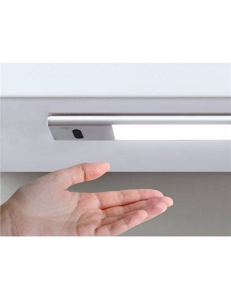  Aplique LED bajo mueble KAUS aluminio con sensor táctil de proximidad, recargable, 3 tonos de luz, 24cm/40cm/60cm