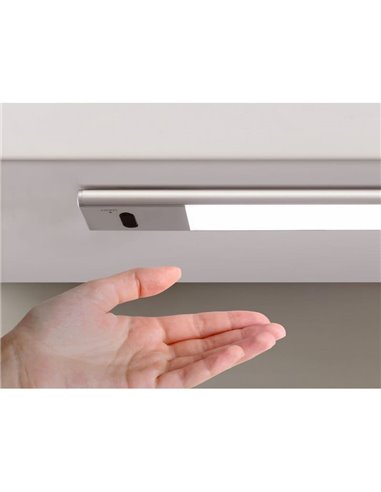 Lampe LED sous meuble KAUS en aluminium avec capteur tactile de proximité, rechargeable, 3 tons de lumière, 24cm/40cm/60cm