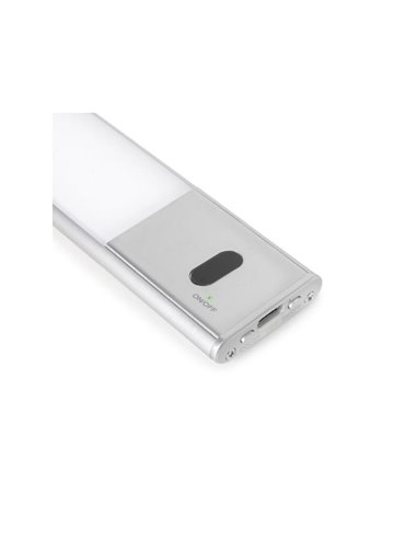 Lampe LED sous meuble KAUS en aluminium avec capteur tactile de proximité, rechargeable, 3 tons de lumière, 24cm/40cm/60cm