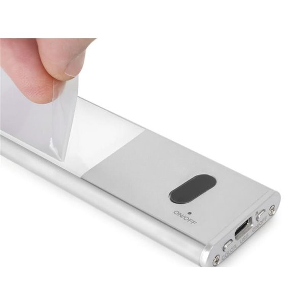 Lampe LED sous meuble KAUS en aluminium avec capteur tactile de proximité, rechargeable, 3 tons de lumière, 24cm/40cm/60cm