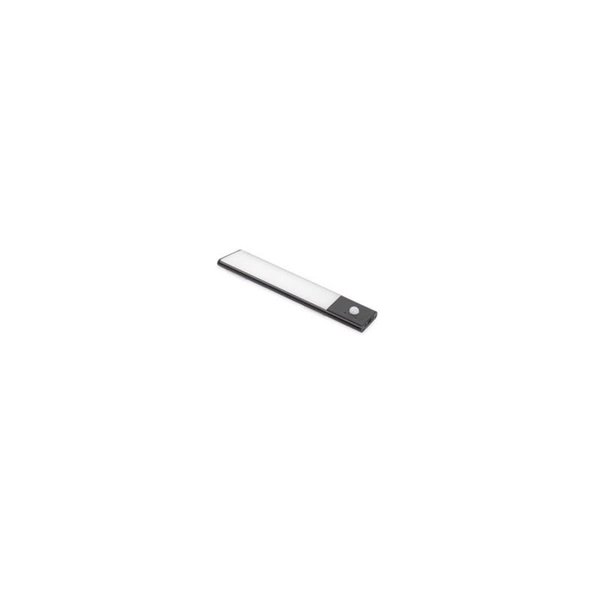 Aplique LED bajo mueble KAUS BLACK negro con sensor de movimiento, recargable, 3 tonos de luz, 24cm/40cm/60cm