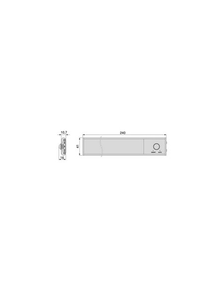 Aplique LED bajo mueble KAUS BLACK negro con sensor de movimiento, recargable, 3 tonos de luz, 24cm/40cm/60cm