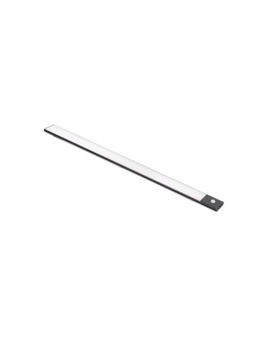 Aplique LED bajo mueble KAUS BLACK negro con sensor de movimiento, recargable, 3 tonos de luz, 24cm/40cm/60cm