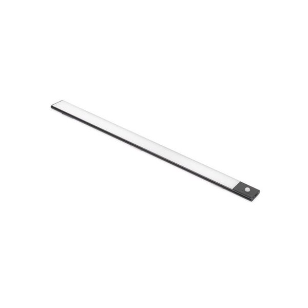 Aplique LED bajo mueble KAUS BLACK negro con sensor de movimiento, recargable, 3 tonos de luz, 24cm/40cm/60cm