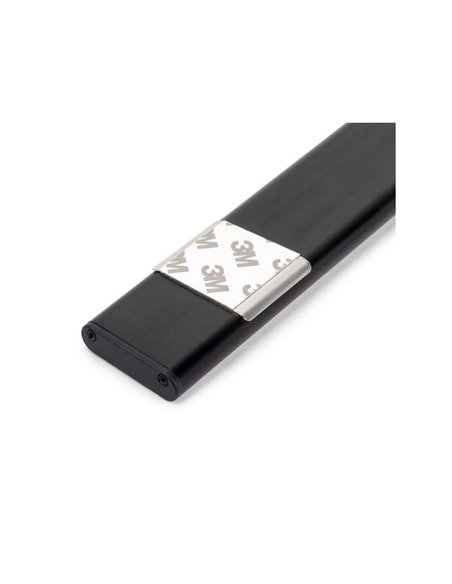 Aplique LED bajo mueble KAUS BLACK negro con sensor de movimiento, recargable, 3 tonos de luz, 24cm/40cm/60cm