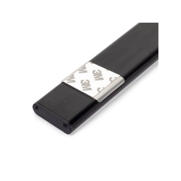 Aplique LED bajo mueble KAUS BLACK negro con sensor de movimiento, recargable, 3 tonos de luz, 24cm/40cm/60cm