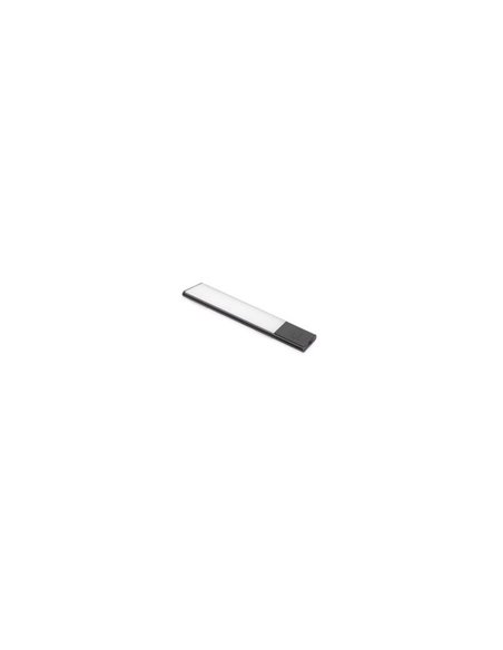 Aplique LED bajo mueble KAUS BLACK negro con sensor táctil de proximidad, recargable, 3 tonos de luz, 24cm/40cm/60cm