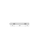 Luminária de parede LED KAUS BLACK para armários com sensor de toque de proximidade, recarregável, 3 tons de luz, 24 cm/40 cm/60