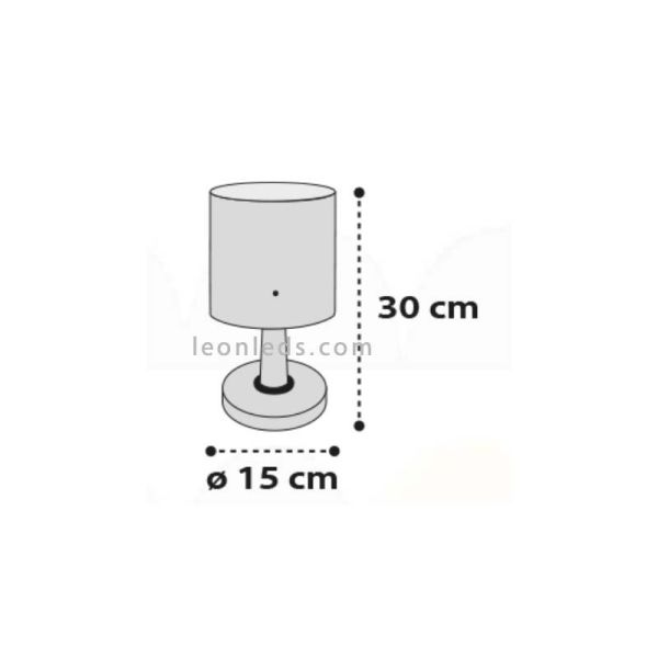 Lámpara Sobremesa Infantil Wonder 1XE14 70651 Blanca Negra y Amarilla mesa de noche | LeonLeds Iluminación