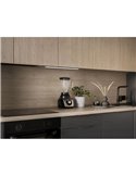 Aplique LED bajo mueble KAUS BLACK negro con sensor táctil de proximidad, recargable, 3 tonos de luz, 24cm/40cm/60cm