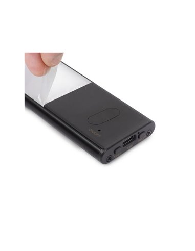 Aplique LED bajo mueble KAUS BLACK negro con sensor táctil de proximidad, recargable, 3 tonos de luz, 24cm/40cm/60cm