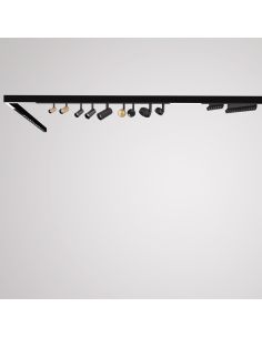 Carril para focos magnéticos 48V de superficie - Magneto - 1 y 2m negro 2
