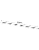 Rail magnétique pour spots en saillie 48V - Magneto - 2m noir