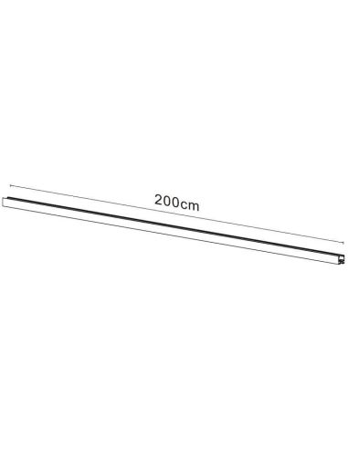 Rail magnétique pour spots en saillie 48V - Magneto - 2m noir