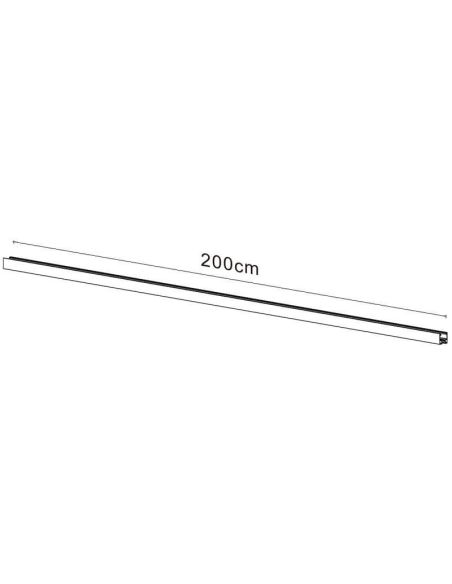 Rail magnétique pour spots en saillie 48V - Magneto - 2m noir