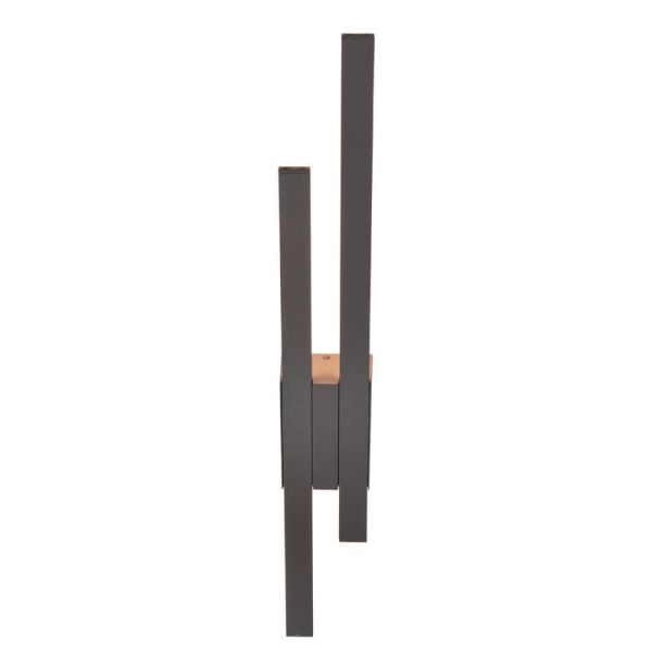 Aplique de pared LED exterior vertical TAWA iluminación indirecta 9W 900lm 3000K IP54 221460242 Trio Lighting