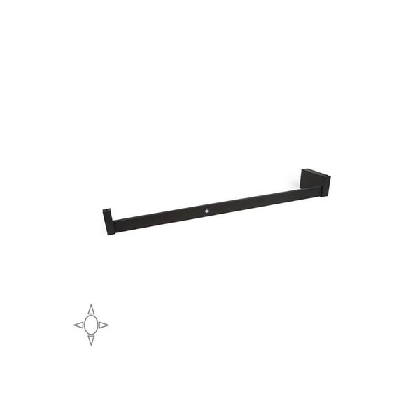Barra perchero para armario con luz LED CASTOR, moka, batería extraíble y sensor de movimiento, plástico y aluminio, medidas L55