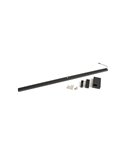 Barra perchero para armario con luz LED CASTOR, moka, batería extraíble y sensor de movimiento, plástico y aluminio, medidas L55