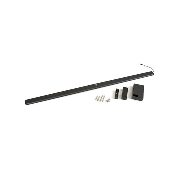 Barra perchero para armario con luz LED CASTOR, moka, batería extraíble y sensor de movimiento, plástico y aluminio, medidas L55