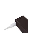 Barra perchero para armario con luz LED CASTOR, moka, batería extraíble y sensor de movimiento, plástico y aluminio, medidas L55