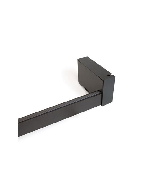 Barra perchero para armario con luz LED CASTOR, moka, batería extraíble y sensor de movimiento, plástico y aluminio, medidas L55