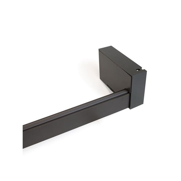 Barra perchero para armario con luz LED CASTOR, moka, batería extraíble y sensor de movimiento, plástico y aluminio, medidas L55